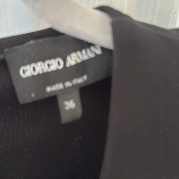 Giorgio Armani Black Long Sleeve Dress - Picture 2 of 4
